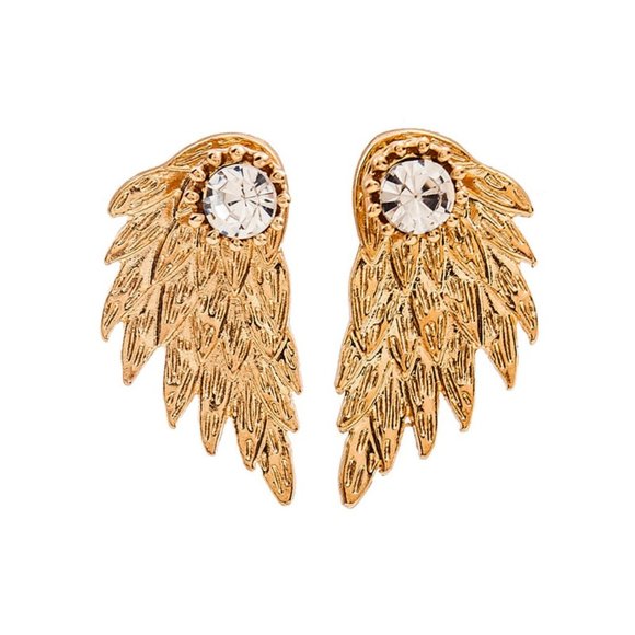 Jewelry - 3/$25 Gold Angel Wing Earrings